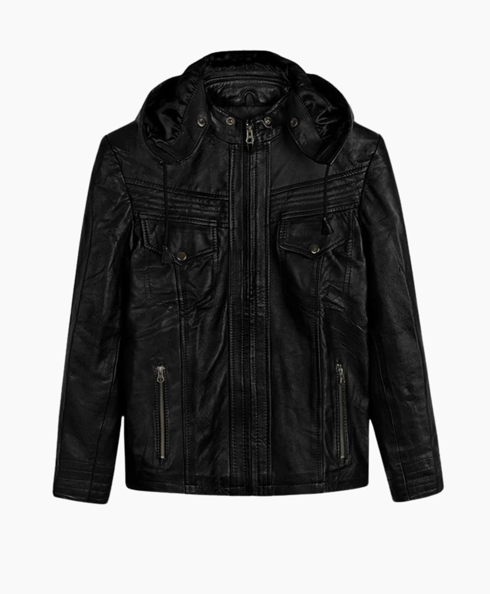 Leather Hood Jacket Leather Hood Jacket