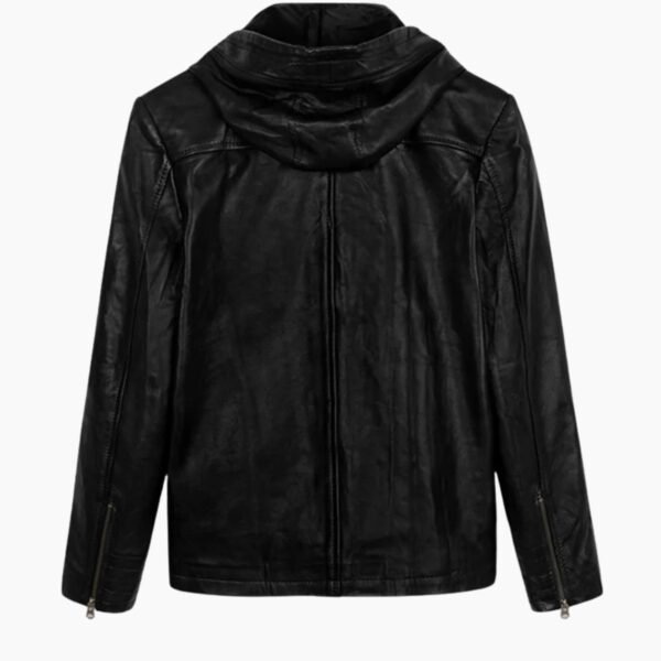 Leather Hood Jacket