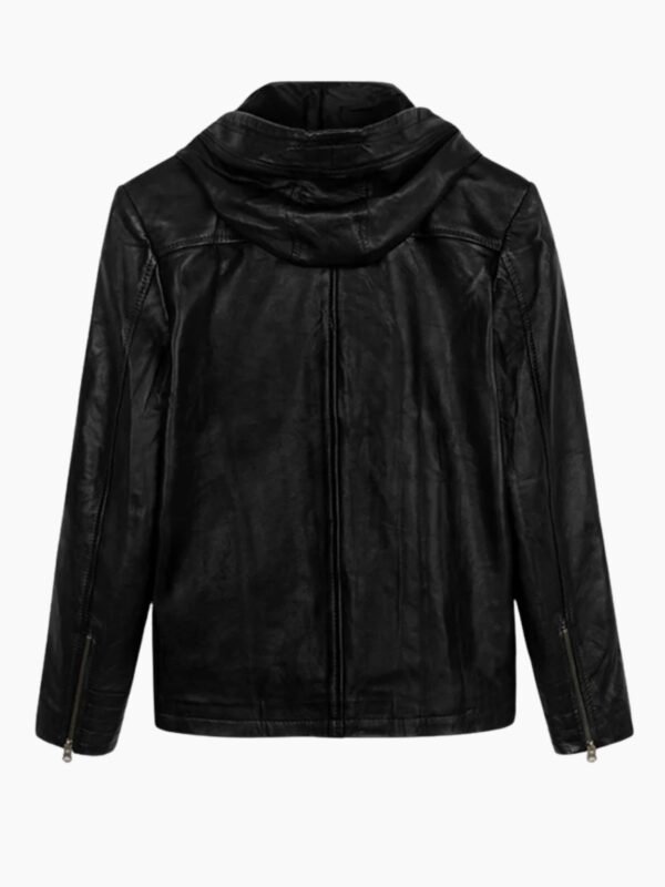 Leather Hood Jacket