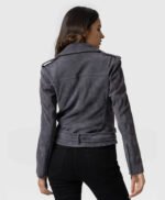 Leather Suede Jacket Charcoal By MJH