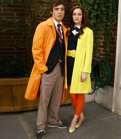 Leighton Meester Gossip Girl Leather Long Coat