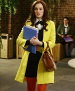 Leighton Meester Gossip Girl Leather Long Coat