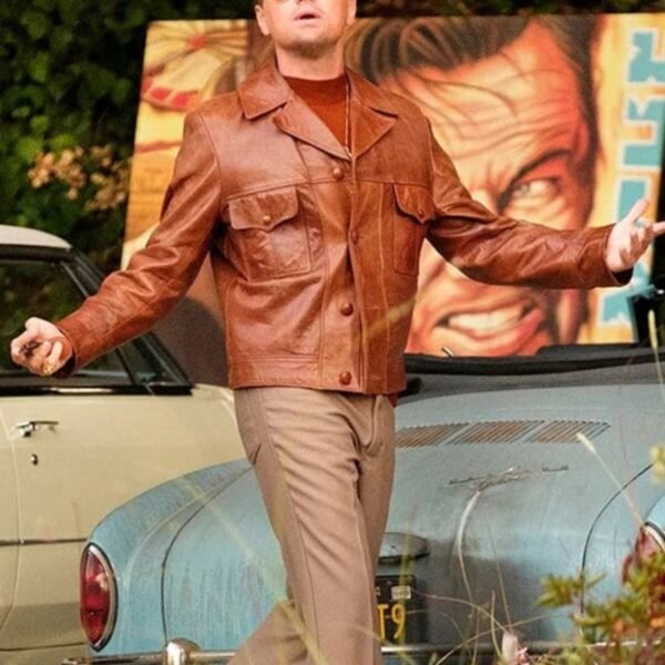 Leonardo Dicaprio Once Upon A Time In Hollywood Leather Jacket