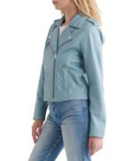 Light Blue Biker Jacket