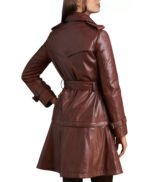 Long Real Leather Coat for Woman