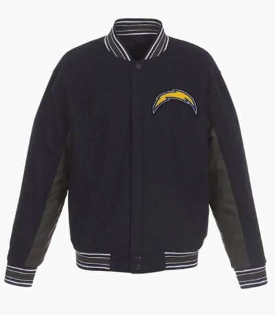 Los Angeles Chargers Navy Wool Full Snap Jacket
