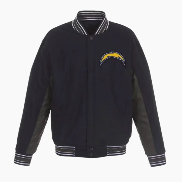 Los Angeles Chargers Navy Wool Full Snap Jacket