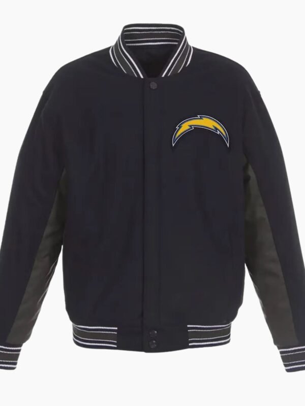 Los Angeles Chargers Navy Wool Full Snap Jacket