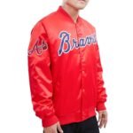 MLB Atlanta Braves Satin Jacket Men and Women