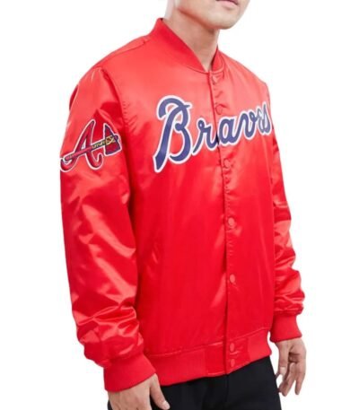 MLB Atlanta Braves Satin Jacket Men and Women