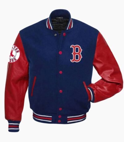 MLB Boston Red Sox Wool and Leather Varsity Jacket