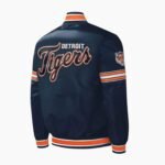 MLB Detroit Tigers Midfield Full Snap Satin Jacket