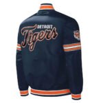 MLB Detroit Tigers Midfield Full Snap Satin Jacket