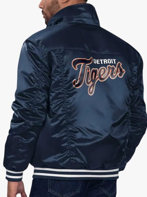 MLB Detroit Tigers Navy Silver Tab Trucker Jacket