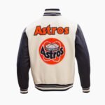 MLB Houston Astros Off White Wool Jacket