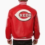 MLB Red Cincinnati Reds Leather Jacket