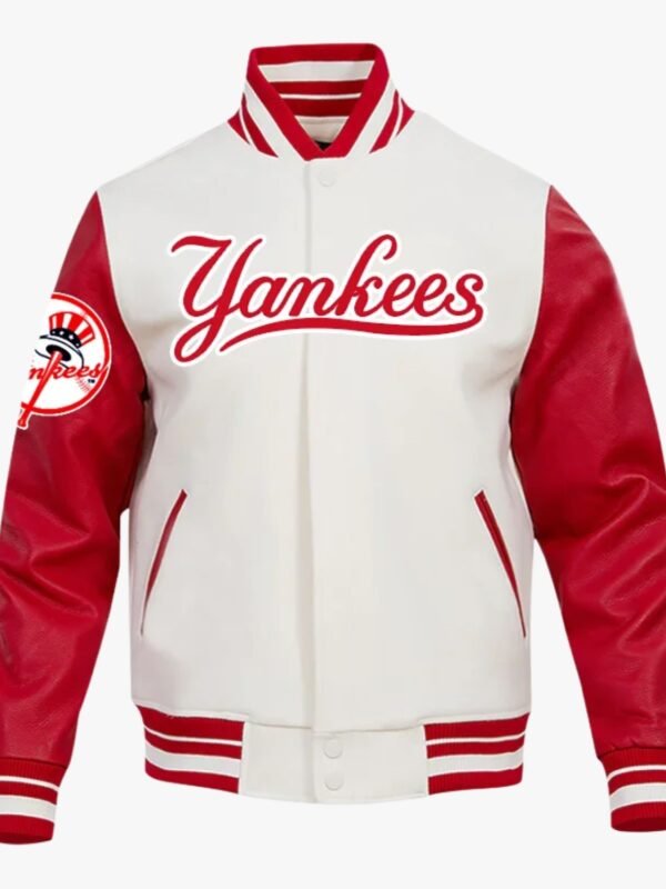 MLB Red and White Yankees Jacket
