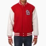 MLB St Louis Cardinals Wool And Leather Jacket