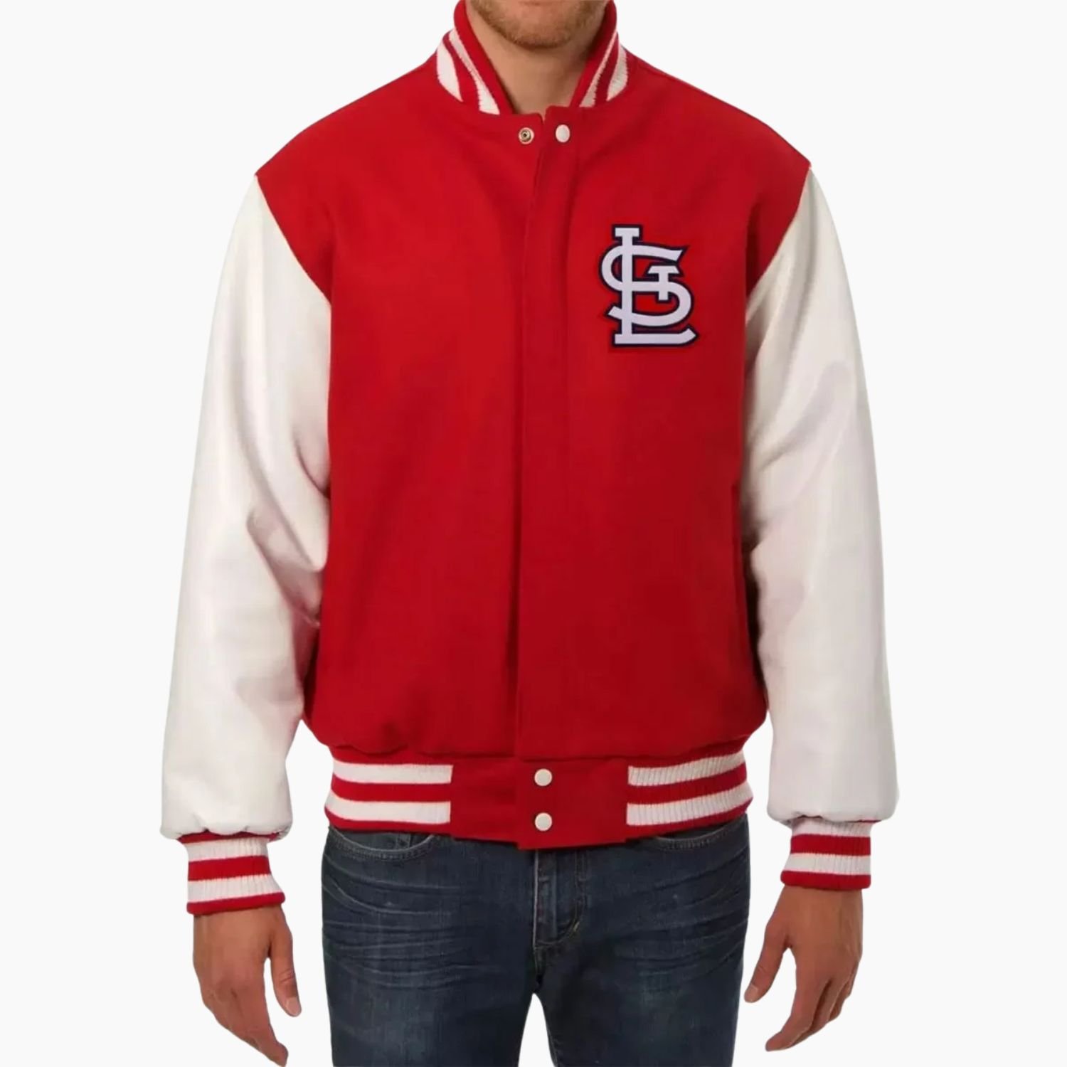 MLB St Louis Cardinals Wool And Leather Jacket MLB St Louis Cardinals Wool And Leather Jacket