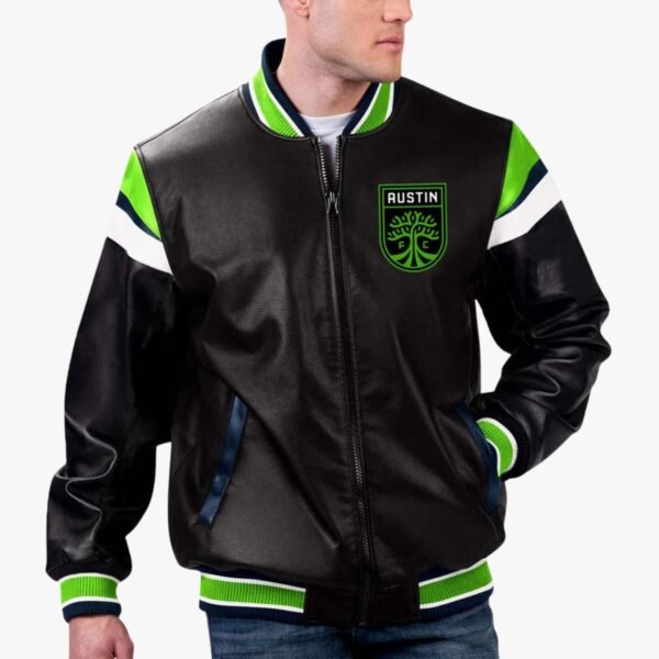 MLS Austin FC Varsity Leather Jacket