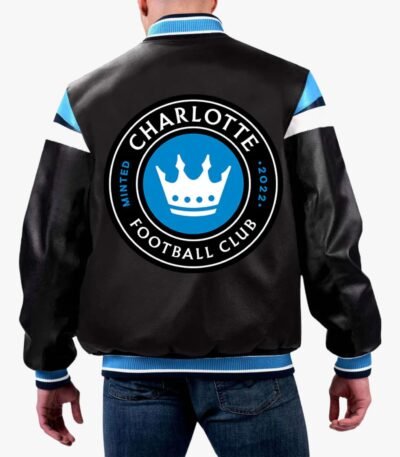 MLS Charlotte FC Varsity Leather Jacket