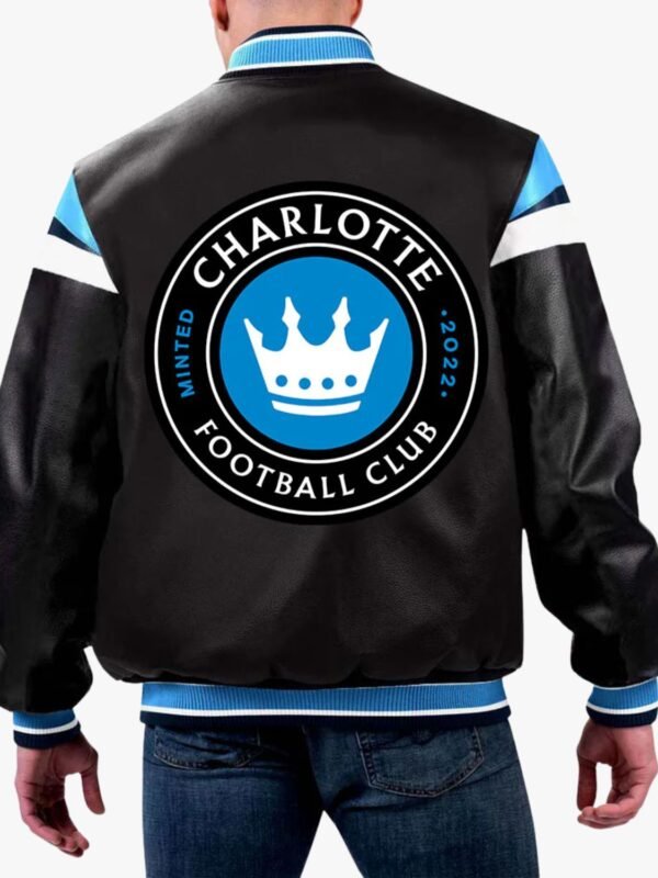 MLS Charlotte FC Varsity Leather Jacket