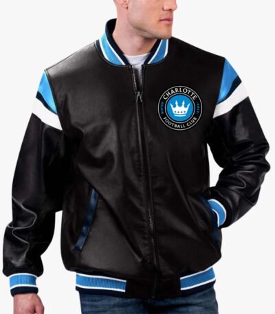 MLS Charlotte FC Varsity Leather Jacket