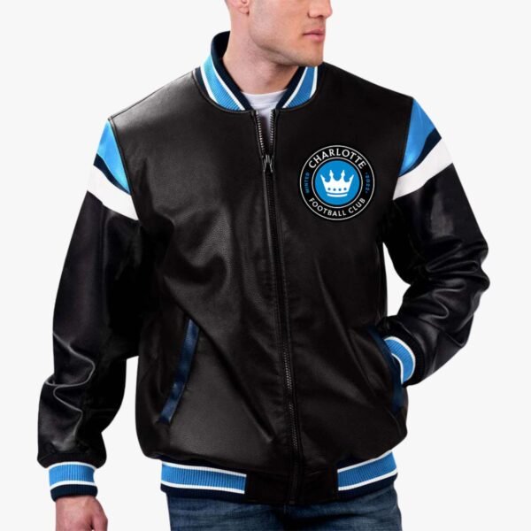 MLS Charlotte FC Varsity Leather Jacket