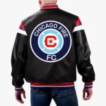 MLS Chicago Fire FC Varsity Leather Jacket