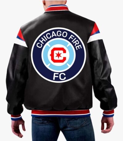 MLS Chicago Fire FC Varsity Leather Jacket