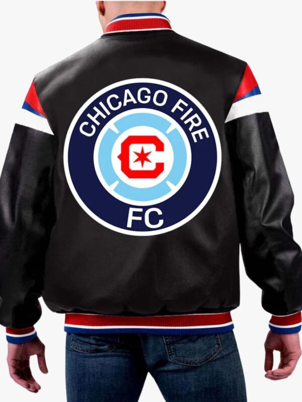 MLS Chicago Fire FC Varsity Leather Jacket