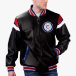 MLS Chicago Fire FC Varsity Leather Jacket