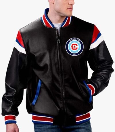 MLS Chicago Fire FC Varsity Leather Jacket