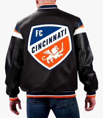 MLS FC Cincinnati Varsity Leather Jacket