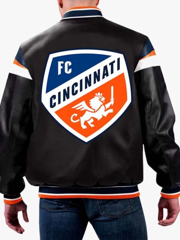 MLS FC Cincinnati Varsity Leather Jacket