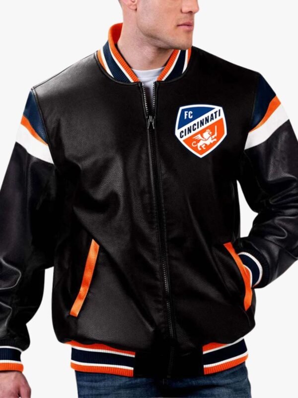 MLS FC Cincinnati Varsity Leather Jacket