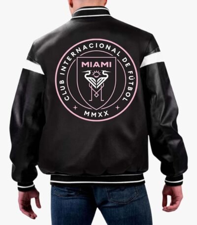 MLS Inter Miami CF Varsity Leather Jacket