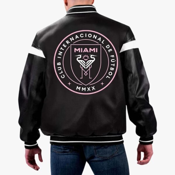 MLS Inter Miami CF Varsity Leather Jacket