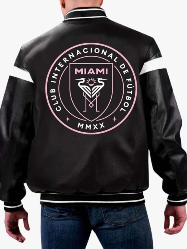 MLS Inter Miami CF Varsity Leather Jacket