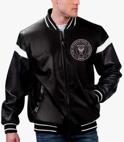 MLS Inter Miami CF Varsity Leather Jacket