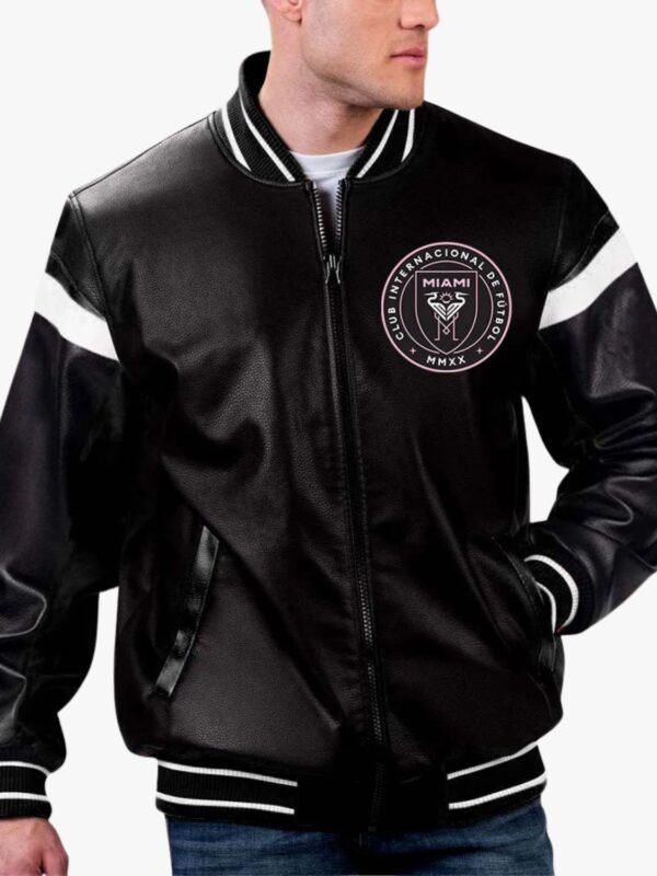MLS Inter Miami CF Varsity Leather Jacket