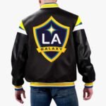MLS La Galaxy Varsity Leather Jacket