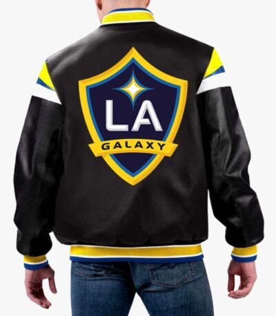 MLS La Galaxy Varsity Leather Jacket