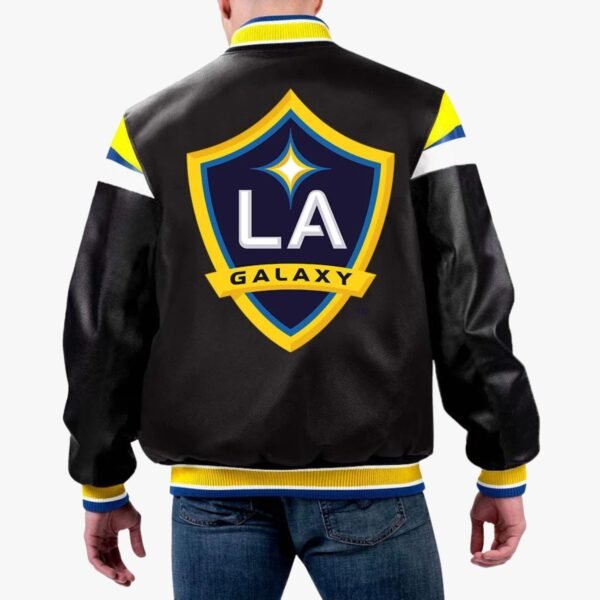 MLS La Galaxy Varsity Leather Jacket