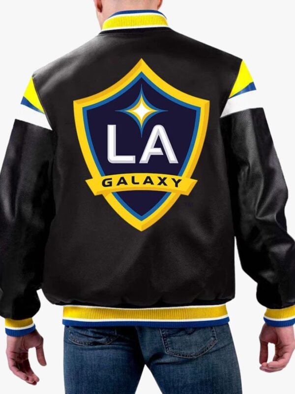 MLS La Galaxy Varsity Leather Jacket