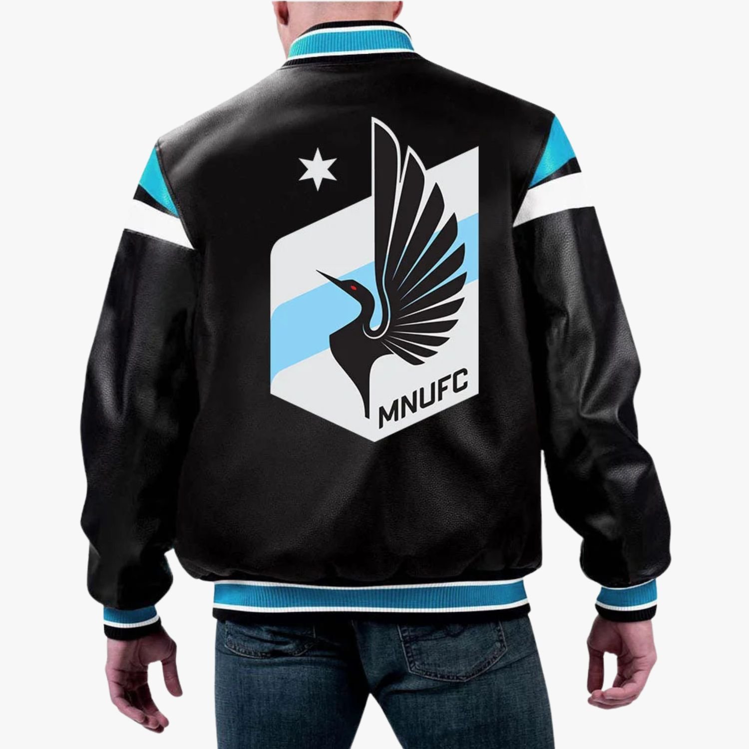 MLS Minnesota United FC Varsity Leather Jacket MLS Minnesota United FC Varsity Leather Jacket