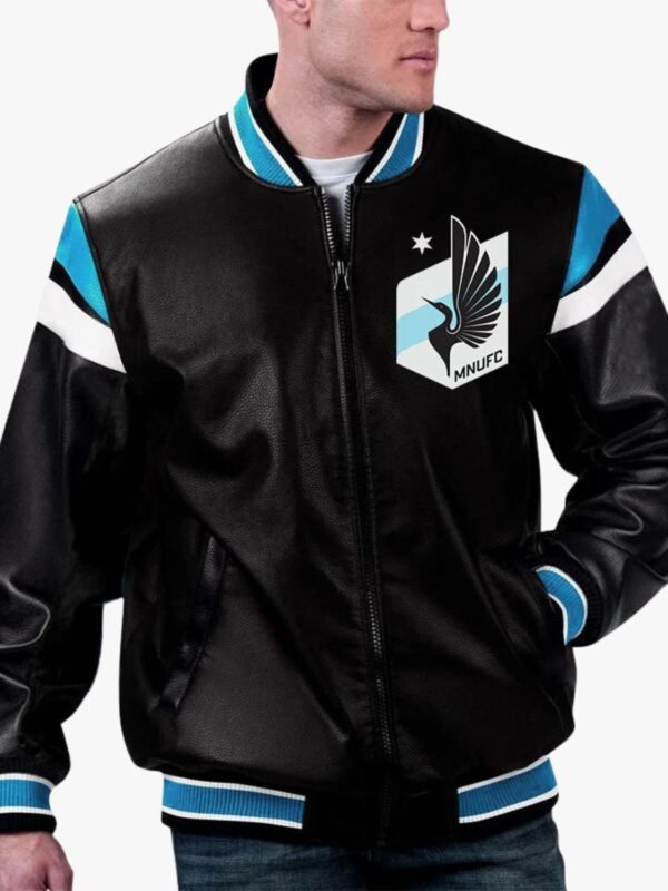 MLS Minnesota United FC Varsity Leather Jacket