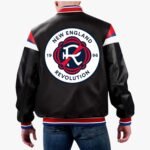 MLS New England Revolution Varsity Leather Jacket