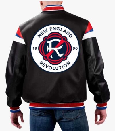 MLS New England Revolution Varsity Leather Jacket