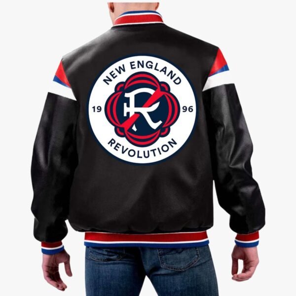 MLS New England Revolution Varsity Leather Jacket